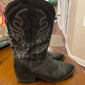 Dan Post Milwaukee Black Western Cowboy Boots 10.5 Extra Wide